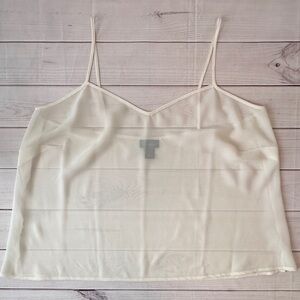 Lane Bryant 22/24 Cream Sheer Cami – Elegant & Lightweight Layering Staple ✨